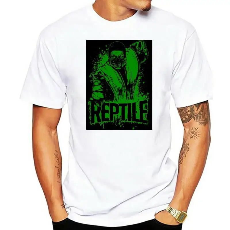 

Mortal Kombat T-Shirt Reptile Mortal Kombat Logo Spoof Printed T Shirts