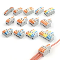 mini quick wire conductor connector universal compact 23 pin splicing push interminal block 1 in multiple out with fixing hole