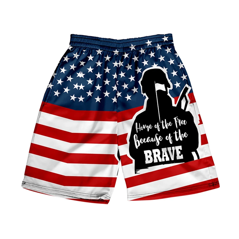 Шорты мужские пляжные с графическим рисунком повседневные короткие штаны в