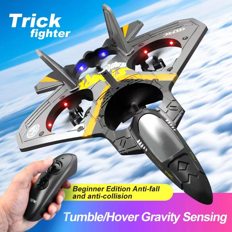 

Four axis Remote Control Aircraft Fighter V17 Model Aircraft Glider Foam Drone Children Beginner Gravity Induction Toy Plane