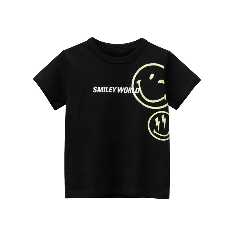 Boy Summer Short Sleeve T-Shirts Toddler Girl Casual Cartoon Tee Shirt CrewNeck Top Kids Wear Children Fashion Clothing