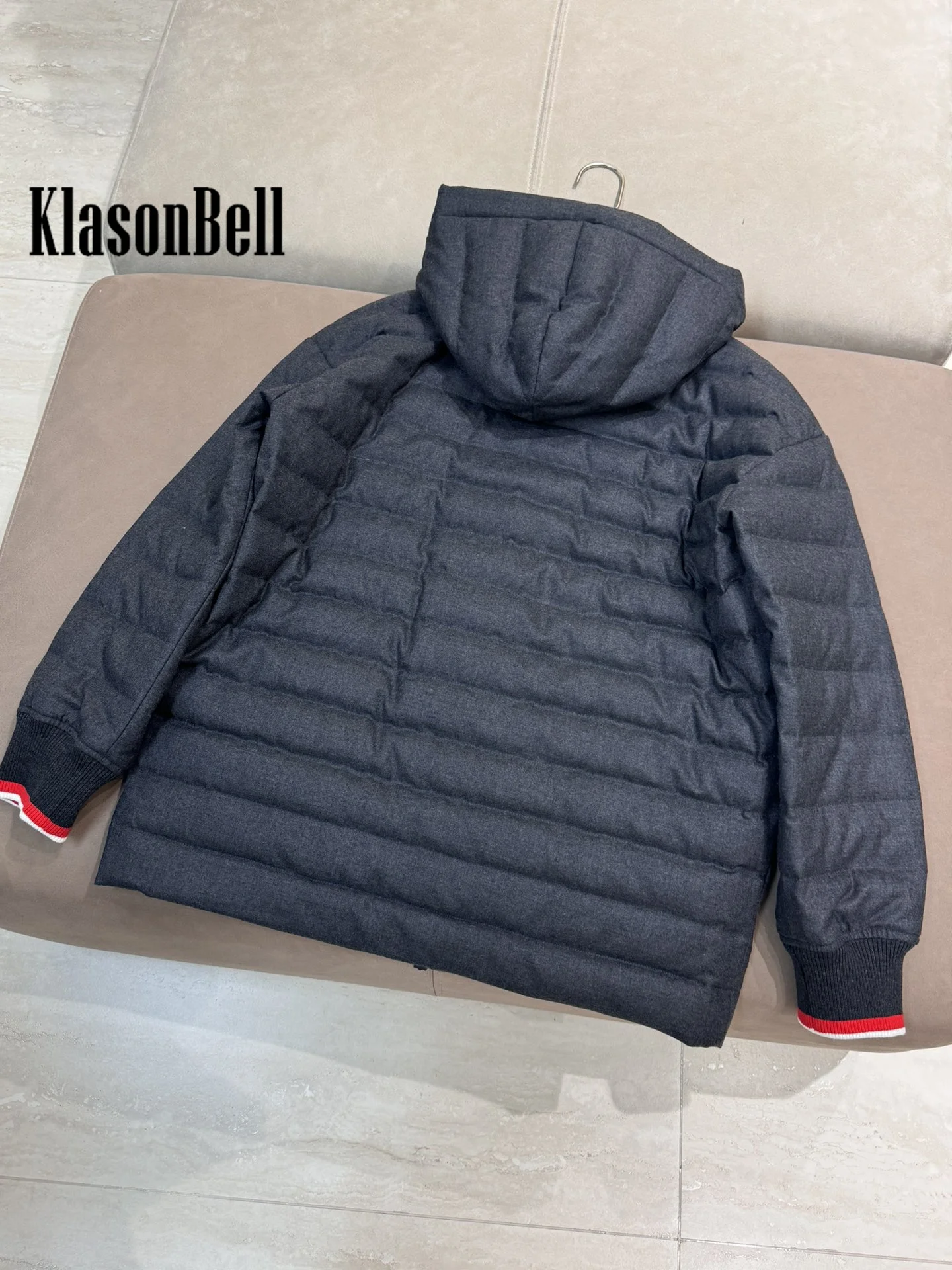 11.20 KlasonBell-Женское шикарное сохраняющее тепло шерстяное пальто на молнии с