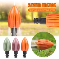 pipe dredge flusher high pressure water rocket washer spray nozzle outdoor garden cleaning nozzle pipe ditch flusher