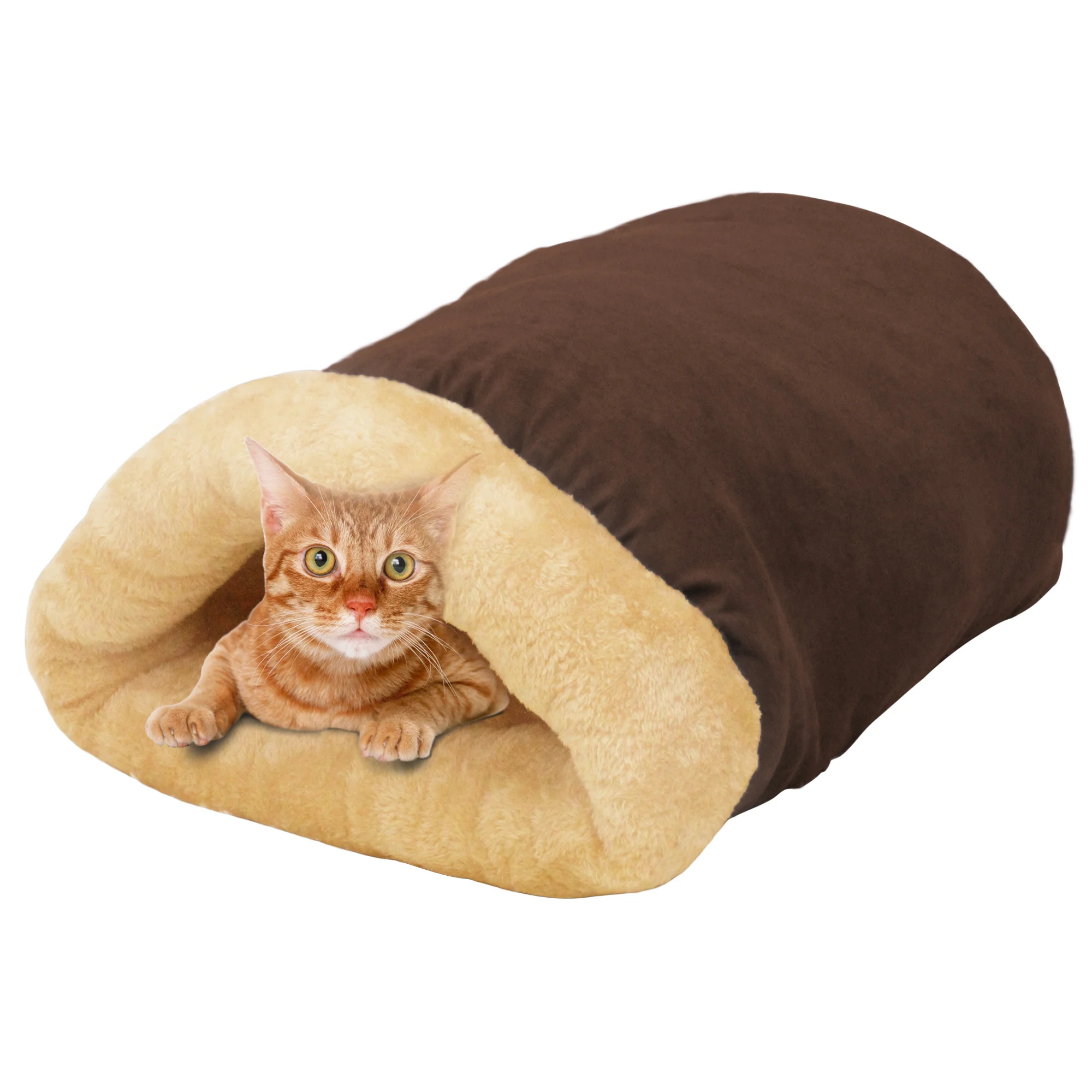 

4 in 1 Self Warming Burrow Cat Bed, Pet Hideway Sleeping Cuddle Cave