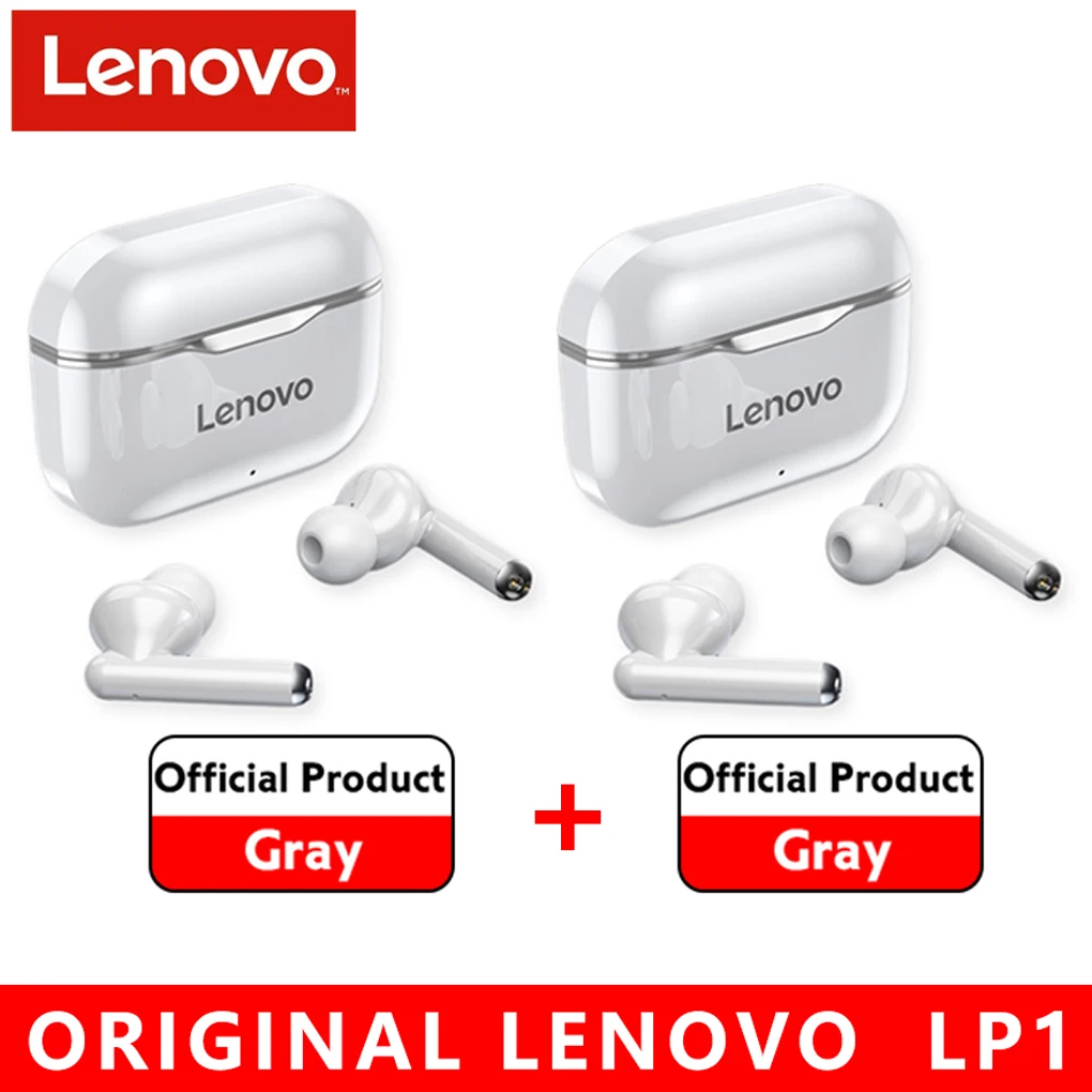 

Lenovo LP1 TWS Earphone Bluetooth 5.0 Wireless Headset Waterproof Sport Earbud Noise Cancelling Mic Dual Stereo HIFI Bass Touch