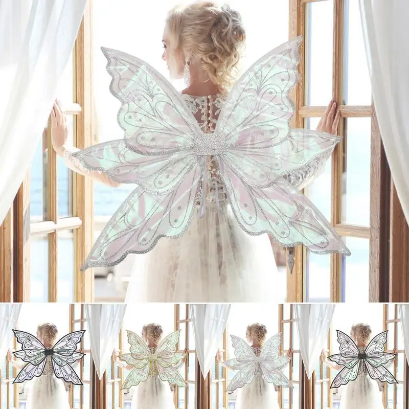 

Бабочка, сказочные крылья, аксессуары для костюмов, детский день рождения, Женский костюм на Хэллоуин, искусственные Крылья Ангела