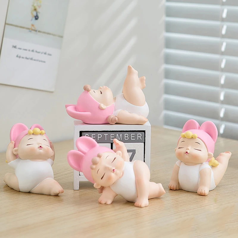 

Cute Yoga Girl Resin Statue Kawaii Children's Room Decor Collection Model Home Decoration Crafts Desktop Ornament Birthday Gift