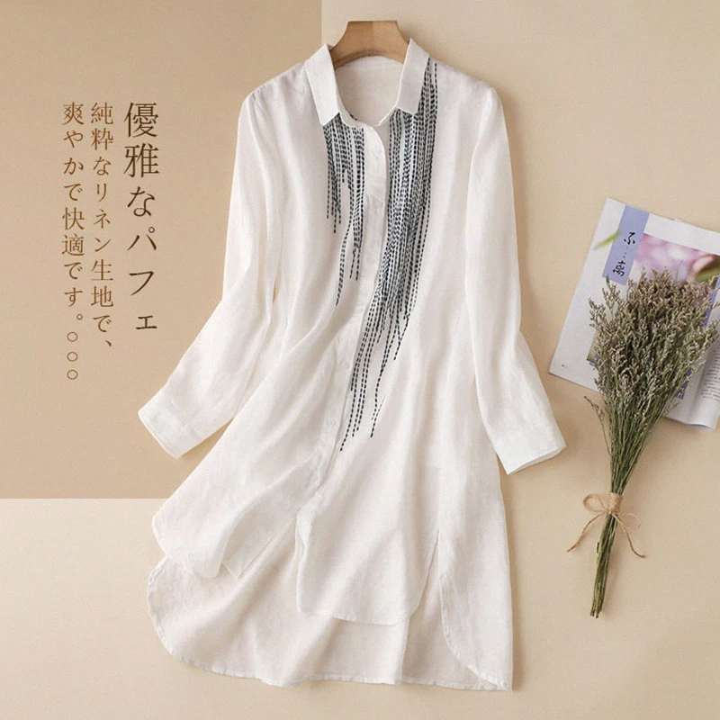 

Women's Long Sleeve Shirts for Women Clothing Fashion Korean Woman Tops Long Cardigan White Blouse Women Camisas Mujer Zm286