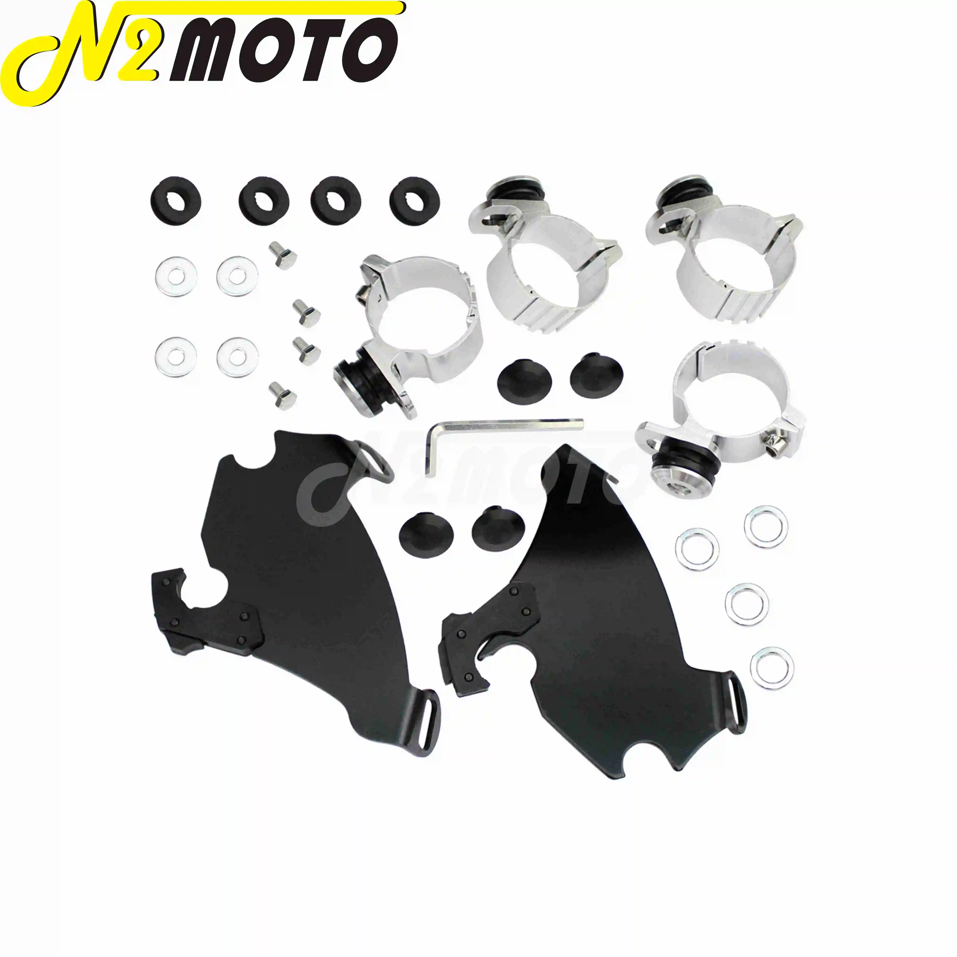 

Motorcycle 35mm-41mm Fork Bracket Headlight Trigger Lock Mounting Kit For Harley Sportster Dyna Super Glide Low Rider 1986-2016