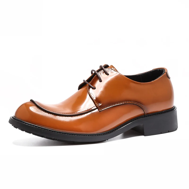 

Hand-stitched Cowhide Shoes British Men's Genuine Leather Business Men Formal Shoes Thick-soled Daily Outdoor Leisure Shoes Male