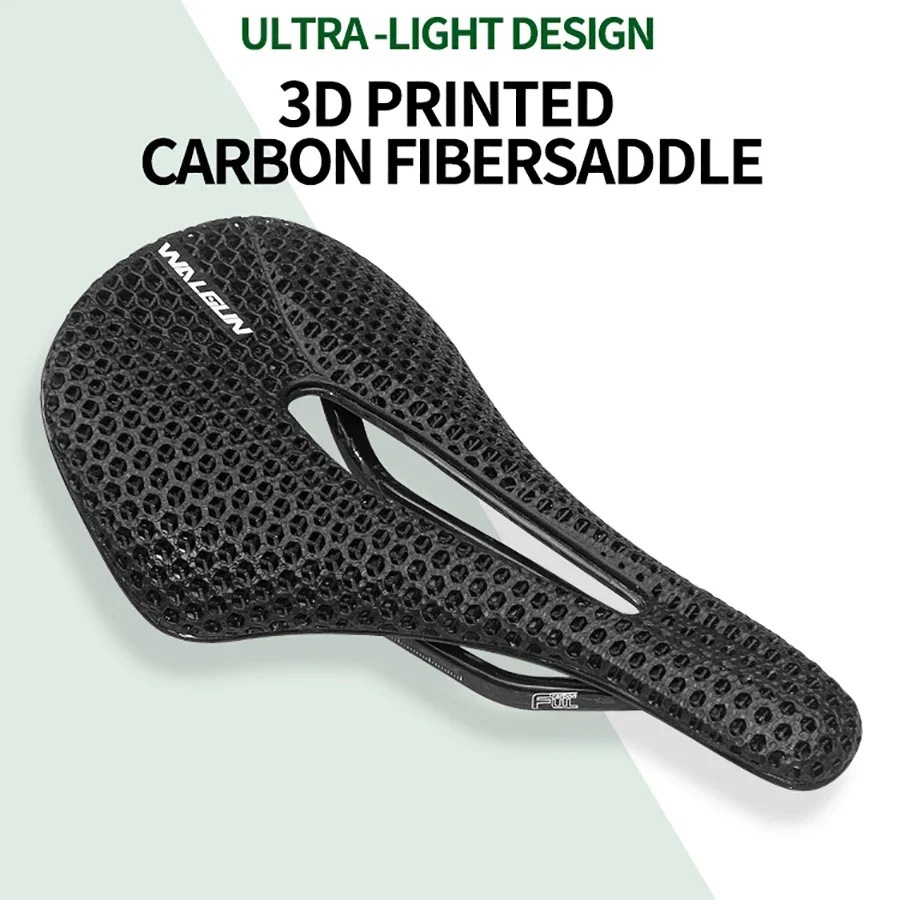 Сверхлегкое велосипедное седло из углеродного волокна Walgun 143 мм кожаный корпус с