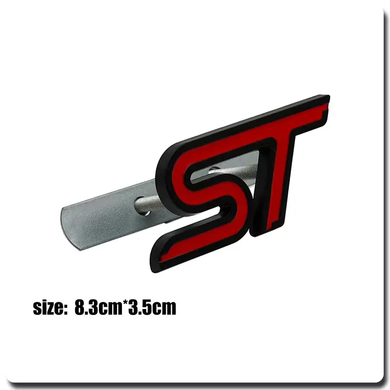

Металлическая 3D автомобильная спортивная эмблема ST буква подходит для Ford Fiesta Focus MK2 MK3 MK4 Kuga Puma Mondeo