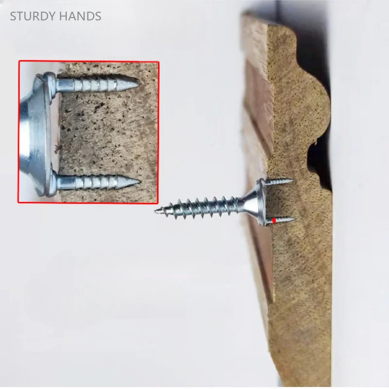 50 шт. безголовые двусторонние саморезы из цинкового сплава