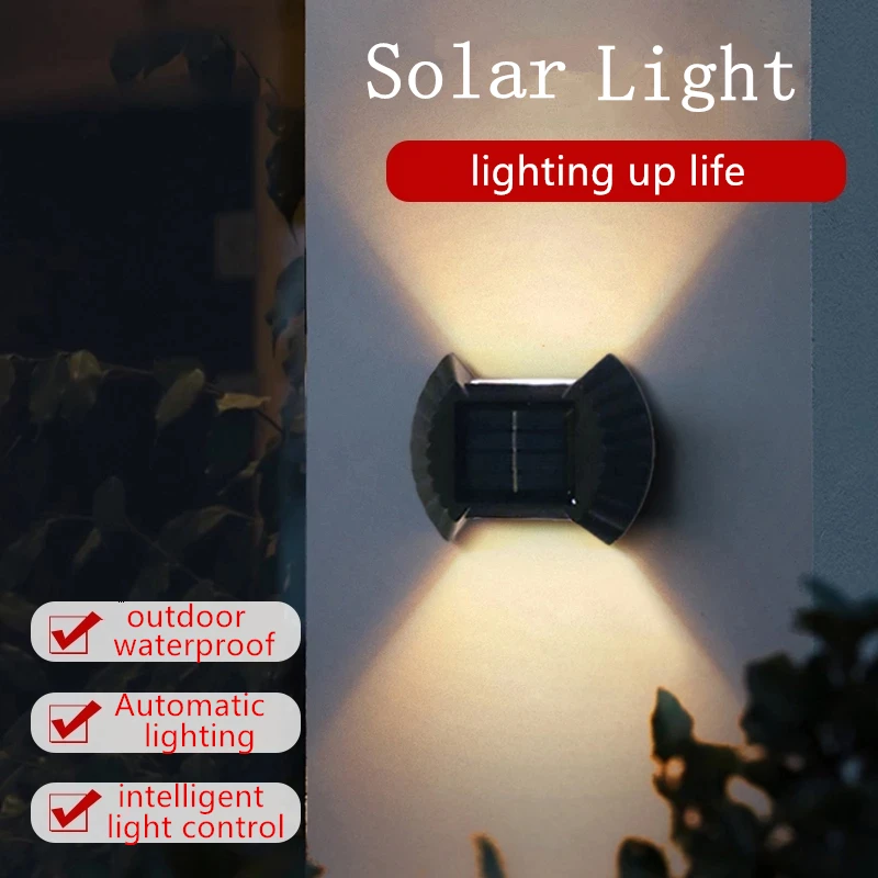 

1/10pcs Solar Wall Light Outdoor Waterproof Balcony Lighting for Christmas Courtyard Street Landscape Garden Decor Solar Light