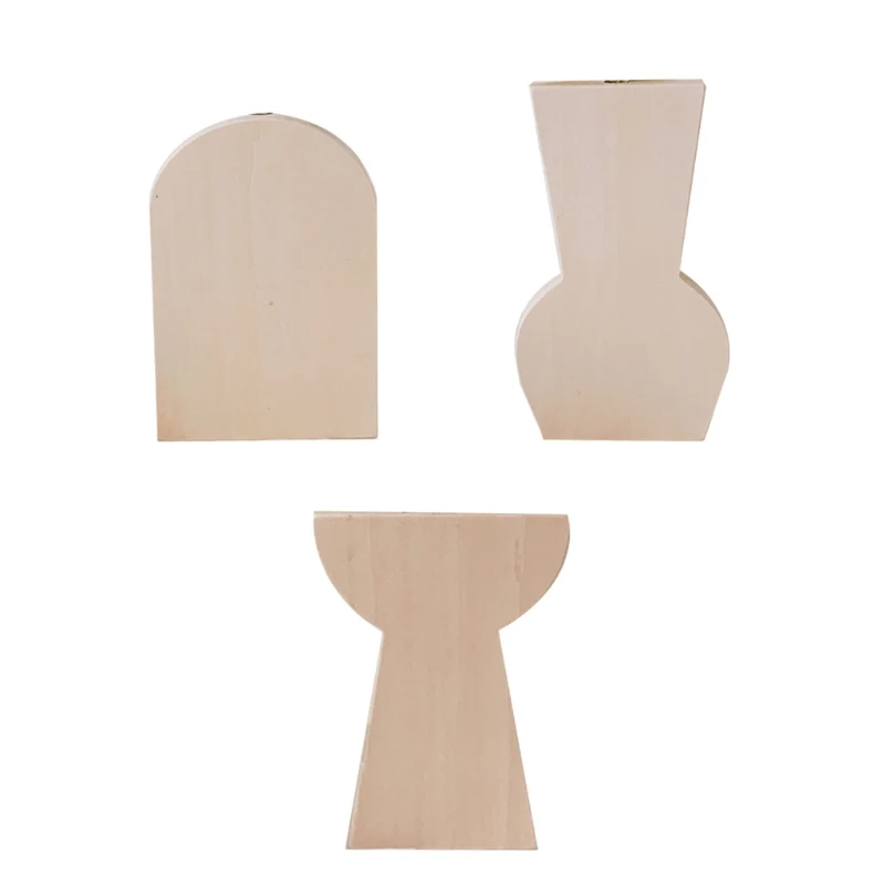 

Wood Plant Pot Handmade Fleshy Flowerpot Indoor Decorative for Photo Prop