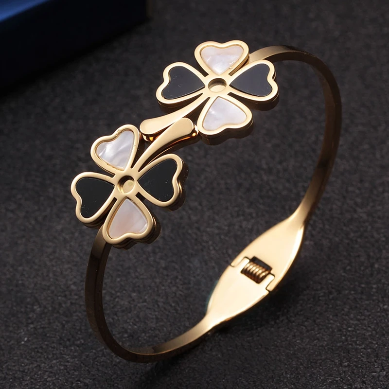 Браслеты-манжеты из нержавеющей стали с подвеской в виде сердца для женщин и