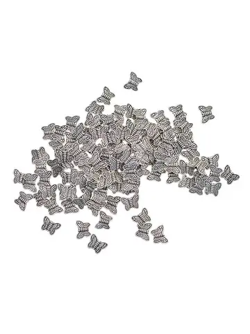 100 металлических сплавов, бусины-проставки в форме бабочки, поделки для изготовления ювелирных изделий