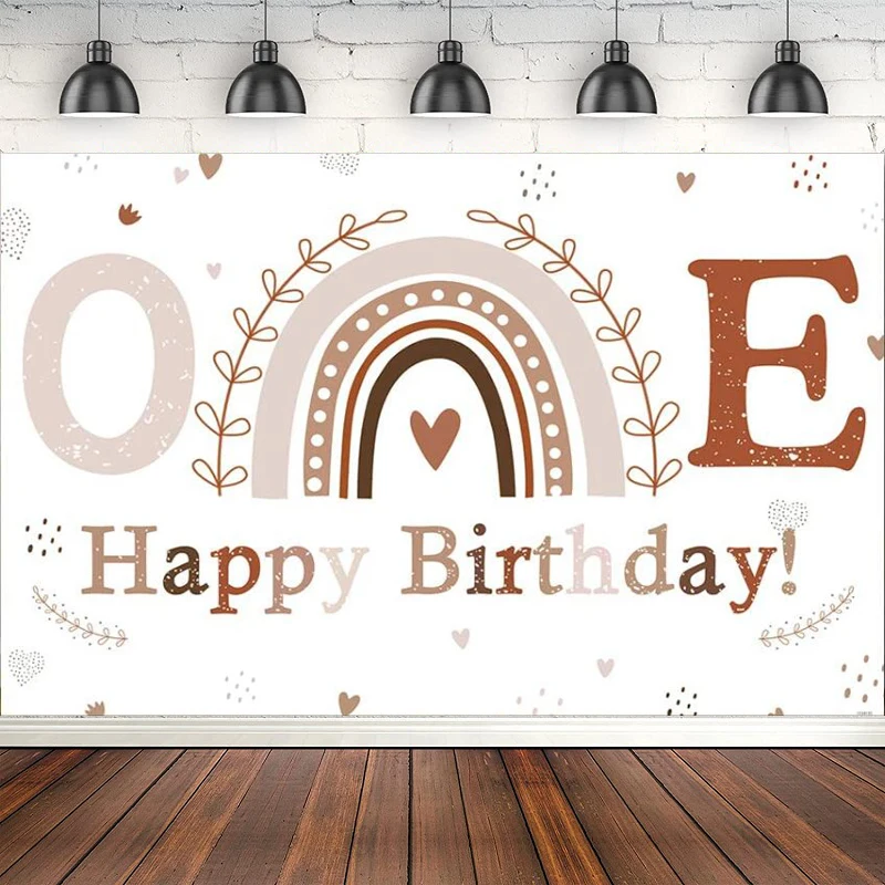 Фон для фотосъемки в богемном стиле баннер на первый день рождения маленьких
