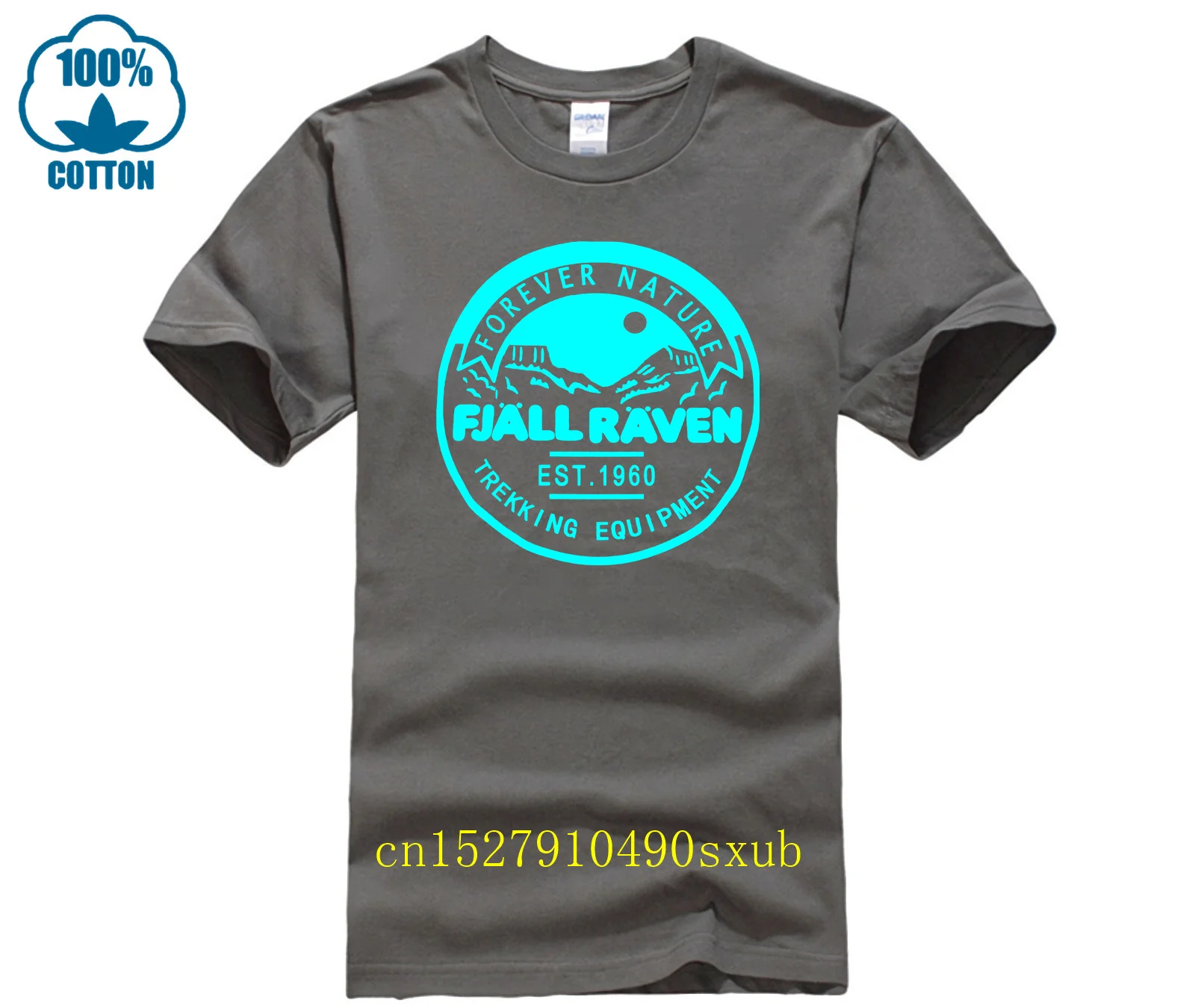 Фото Fjall Forever Nature Badge футболка с Рэйвен Pop, трендовый сращивающийся Бестселлер №4