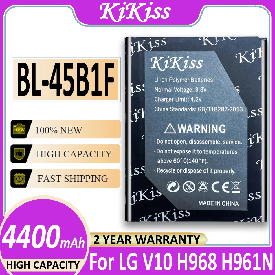 

Оригинальный высококачественный аккумулятор KiKiss для мобильного телефона LG V10 H961N F600 H900 H901 VS990 H968 BL45B1F 4400 мАч
