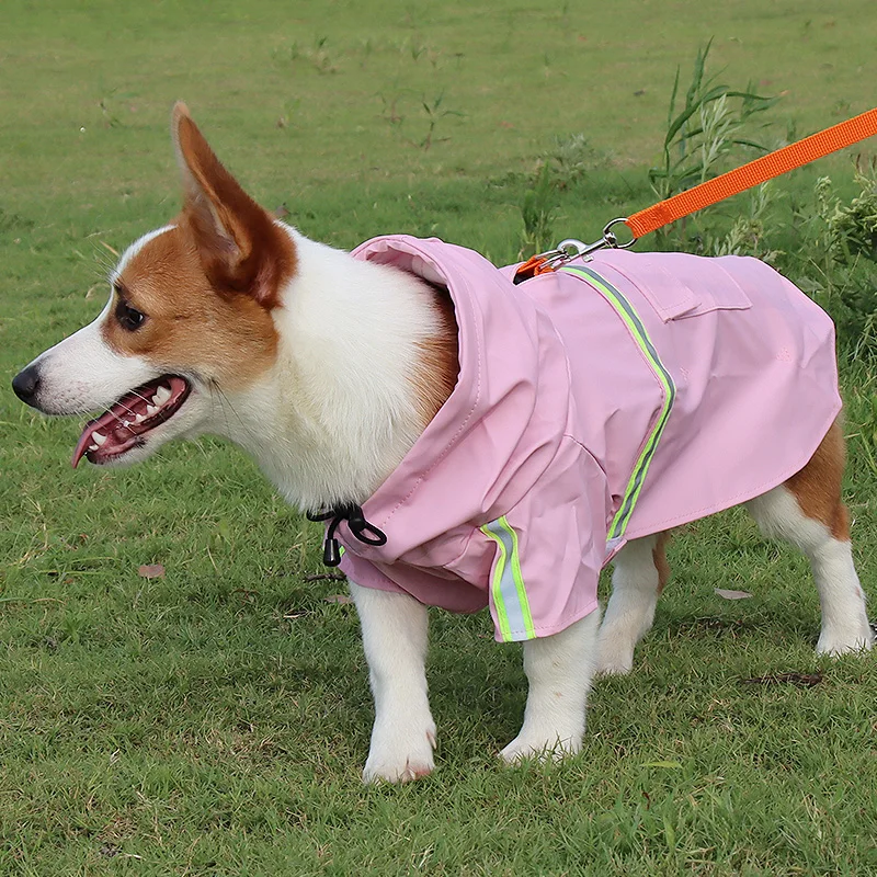 

Raincoat Waterproof Windproof Rain Clothes For Small Reflective Outdoor Puppy Clothes For Dog French Bulldog
