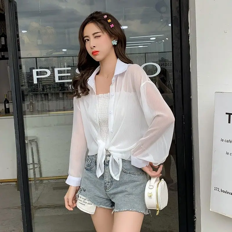 Блуза с длинным рукавом для женщин блуза chaqueta morada Verano