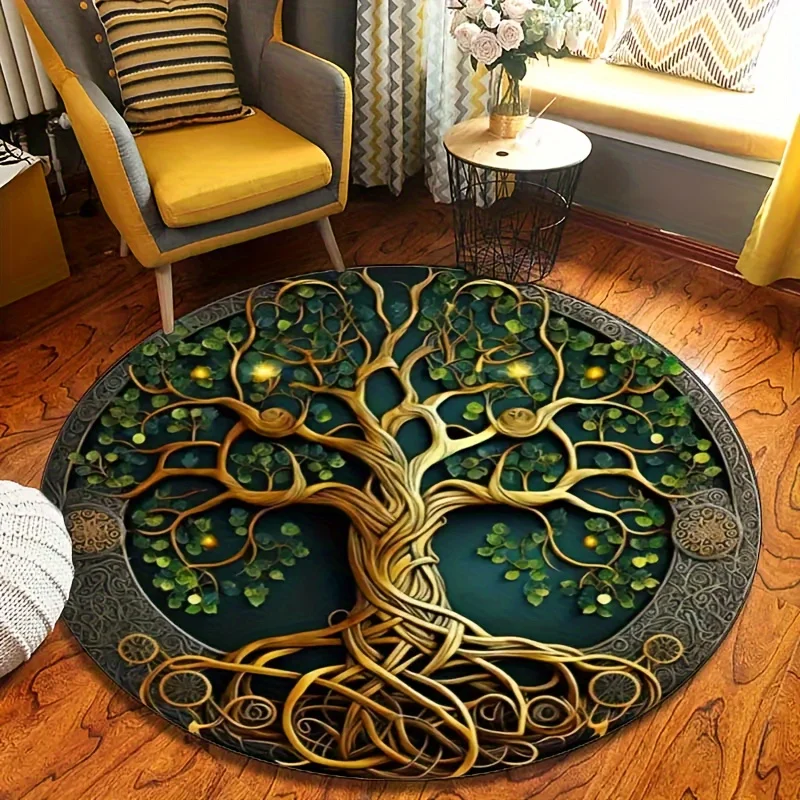 1 Шт. 3D Хрустальный Бархатный Круглый Ковер С Кристаллами Для Украшения Дома В