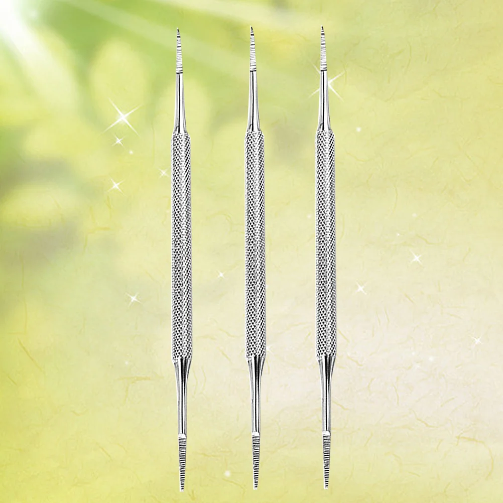

3PCS Nail Care Nail Pusher Cleaner Cuticle Spoon Cuticle Remover Tool Nail Cleaning Instrument Nail Pedicure