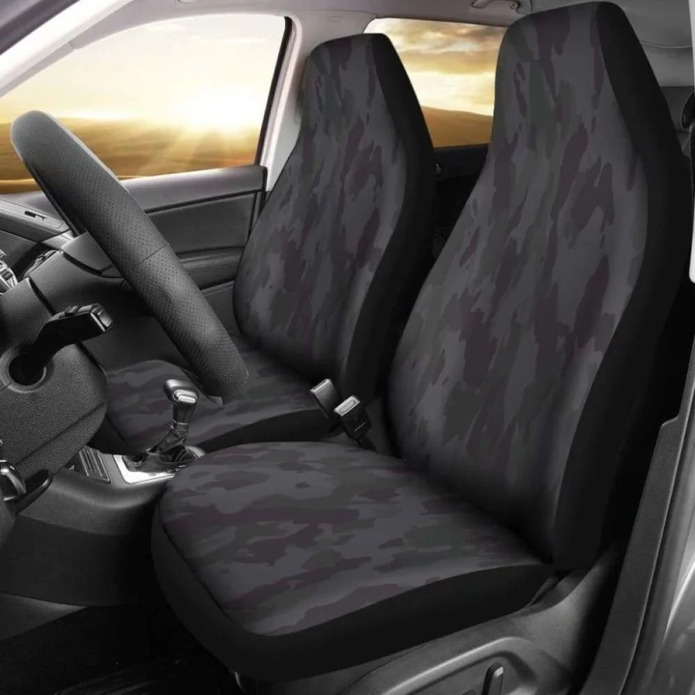 

Black Camo Seat Cover,Pack of 2 Universal Front Seat Protective Cover