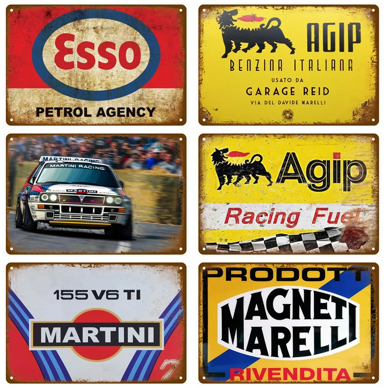 Масляный металлический знак