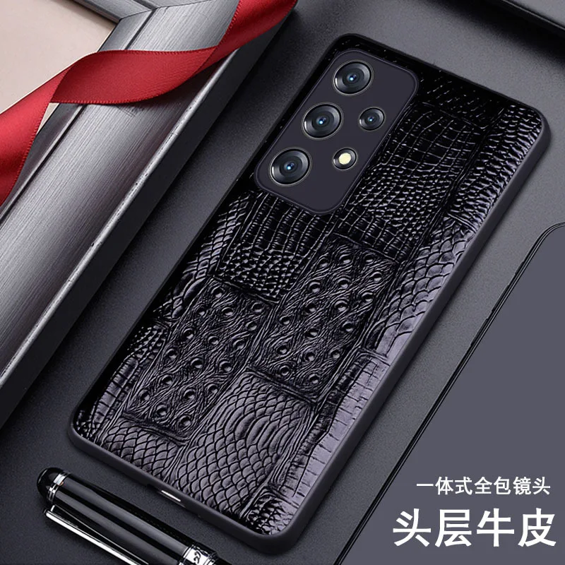 Hot Sales Luxury Genuine Leather Phone Case For Samsung Galaxy A73 A53 5g Shockproof Back Cover Fundas For A73 Cases