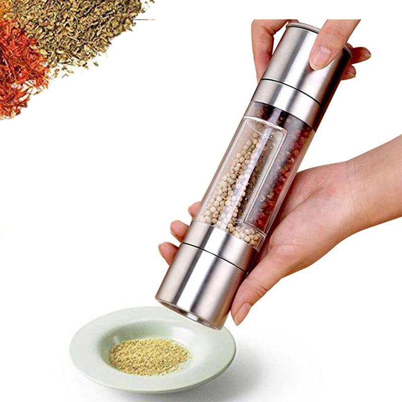 

Manuel Salt and Pepper Grinder Stainless Steel Pepper Seasoning Spice Grinding Cooking Tools Spice Shakers Kitchen Accessories