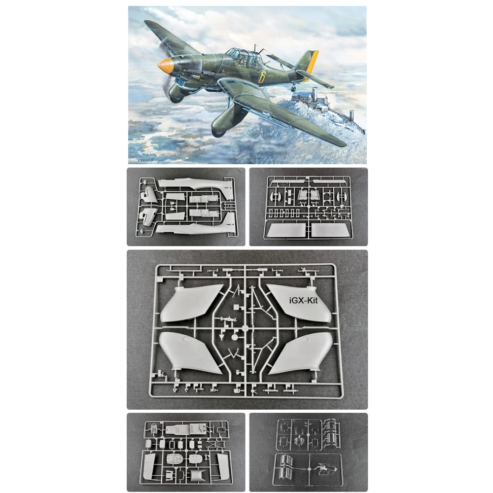 Фото Trumpeter 02420 Масштабная модель 1/24 JU87 JU-87 JU87A Ju-87A Stuka: Сборный пластиковый конструктор самолета-истребителя №1