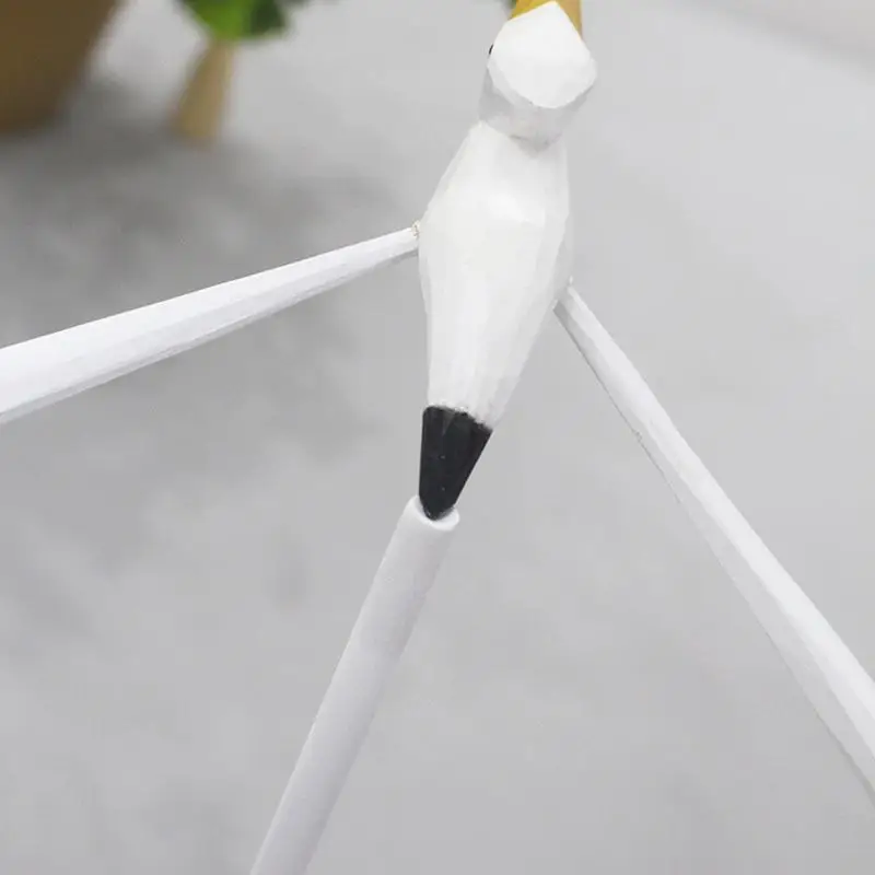 Фигурка морской птицы уникальная фигурка белой деревянное ремесло настольная