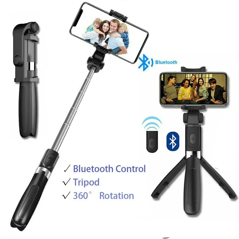 

2022 New Bluetooth Tripod Selfie Stick Stange Stativ Monopod Teleskop Selfiestick Smartphone Handy