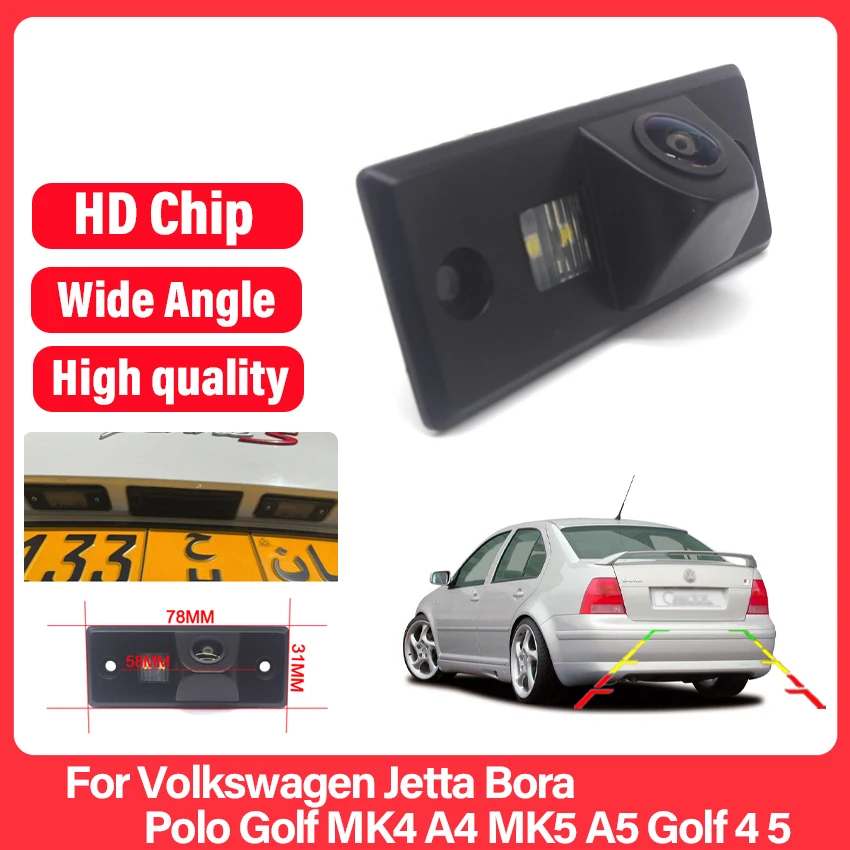 

170 Degree 1080x720P HD CCD Vehicle Rear View Camera For Volkswagen For VW Jetta Bora Polo Golf MK4 A4 MK5 A5 Golf 4 5 Car