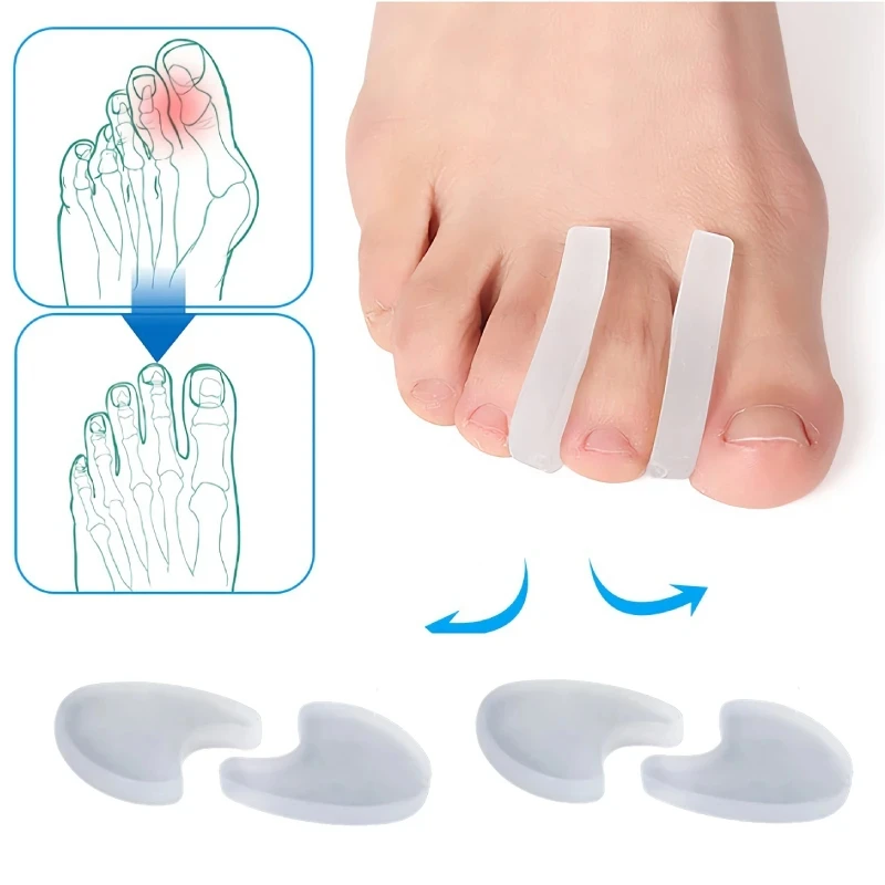 10 шт. = 5 пар силиконовые разделители для большого пальца ноги