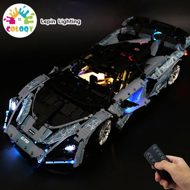 

Детский конструктор, игрушки, осветительная технология, совместим с Senna, спортивный автомобиль, светодиодный пульт дистанционного управлен...