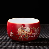 chinese tea cups gold wire enamel ceramic tea cup household kung fu tea set cup tea brewing