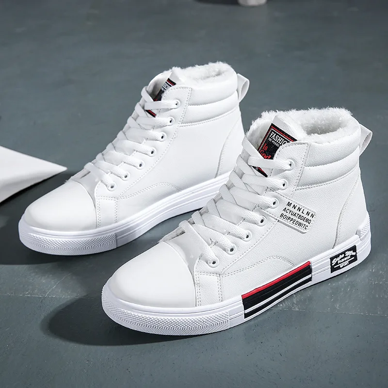 

High Top Shoes Men Fashion Breathable Casual Shoes Daily White Shoes Classic Wear Resitant gym shoes Men Hip Hop Sneakers