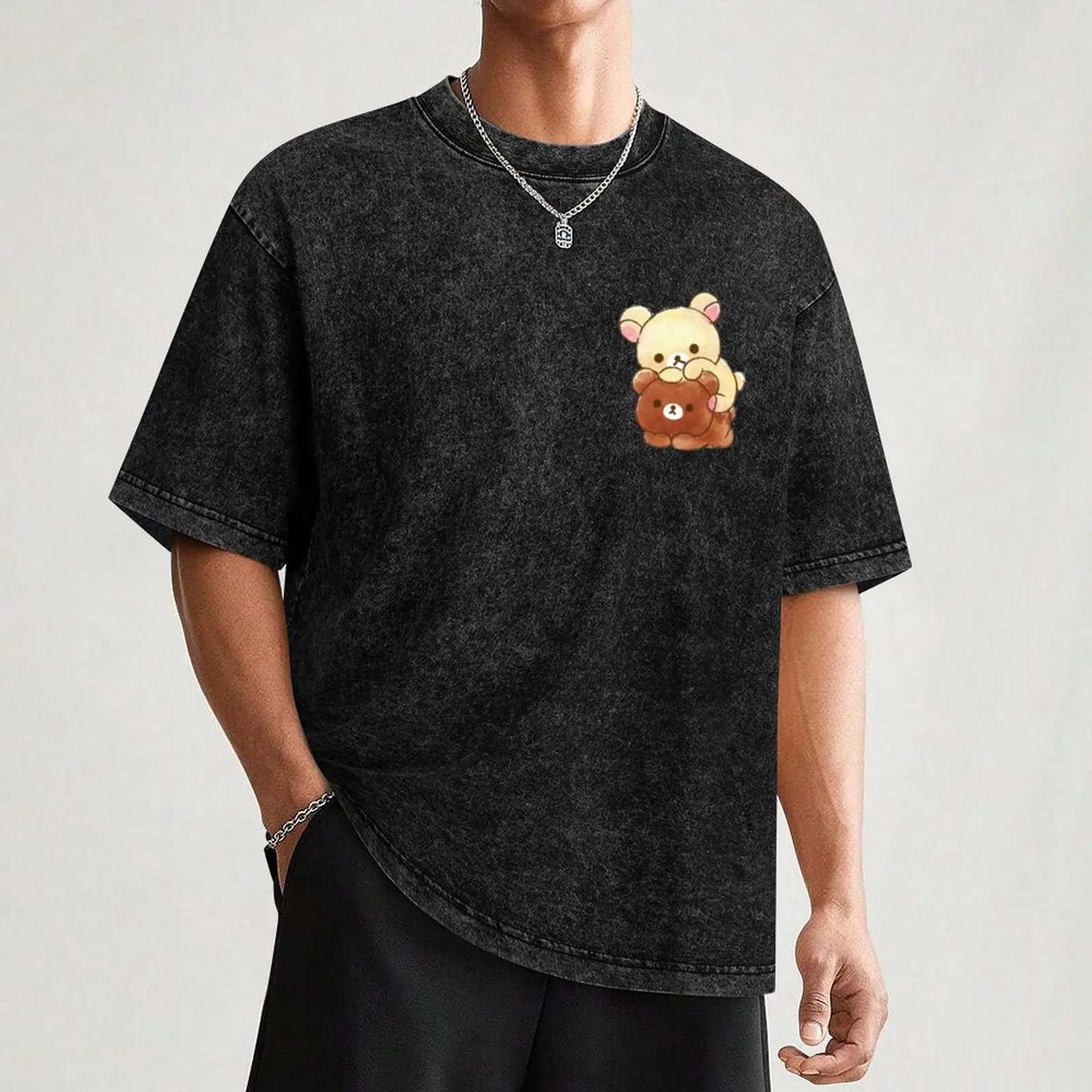 Фото Футболка Rilakkuma tsum tusm с короткими рукавами для высоких и крупных людей №3