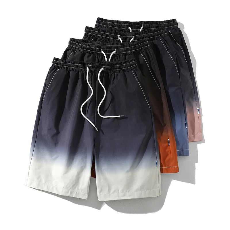 

Japan Style gradual change casual shorts 2022 New Summer Trendy Sports shorts Men High Street Loose All-match Knee Length pants