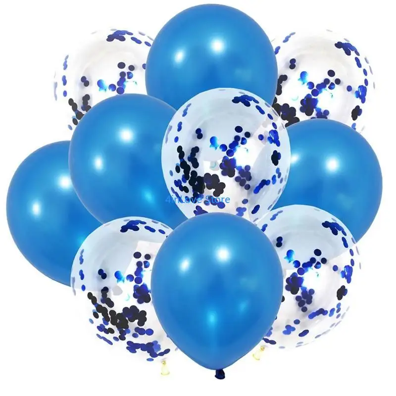 Фото T4MD 10PCS 12 -дюймовые смешанные металлические блестки конфетти латекс. №1