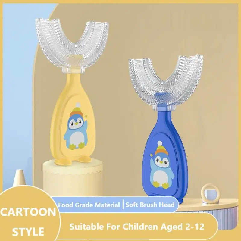 

1/2PCS Children's Toothbrush U-shaped Toothbrush Infant 2-12 Years Old Oral Soft Bristle Oral Cleaning Brushing Teeth Oral Care