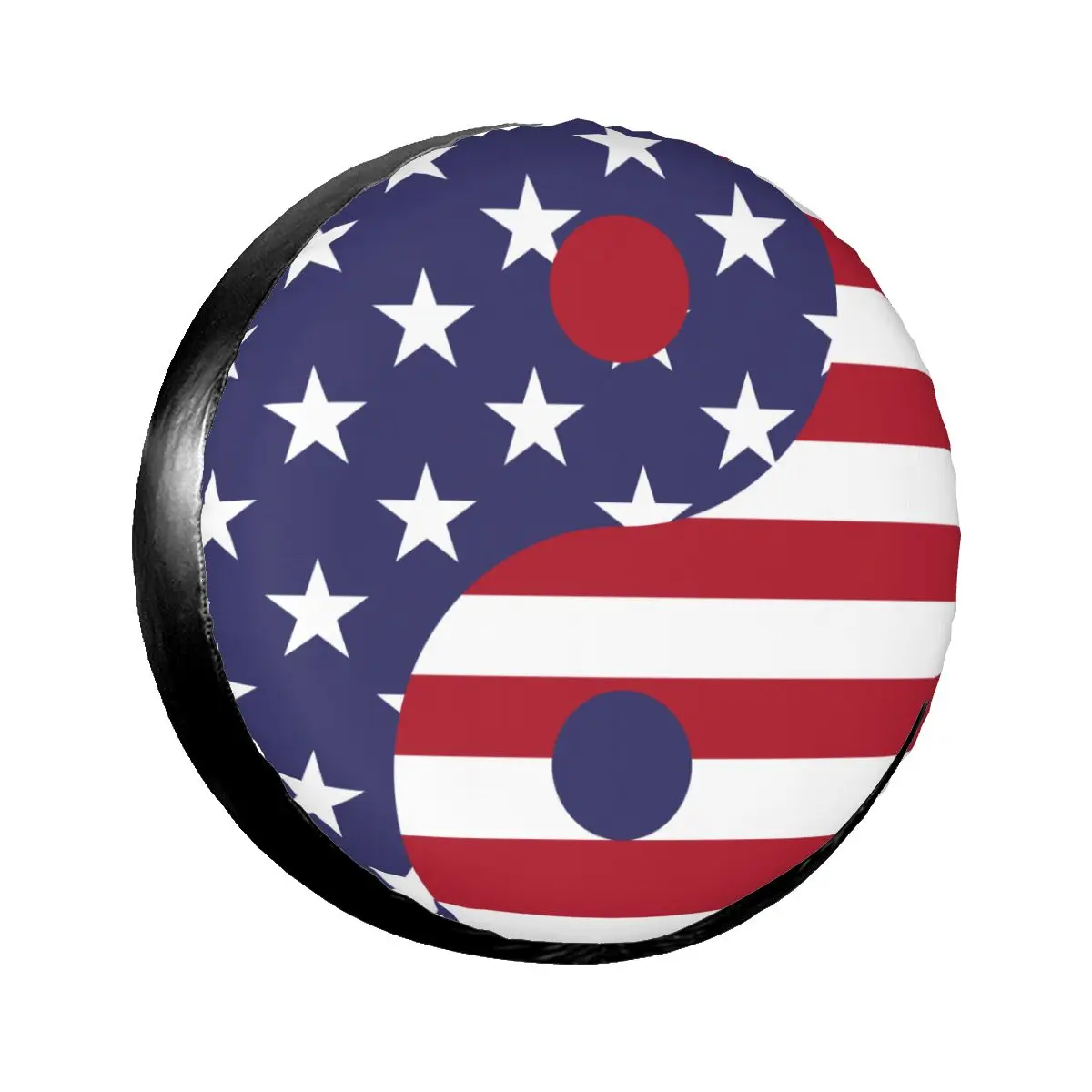 

1pcs Universal Car Spare Tire Covers Case Auto Wheel Tires Yin Yang America Flag Vehicle Tyre Waterproof Polyester Bag