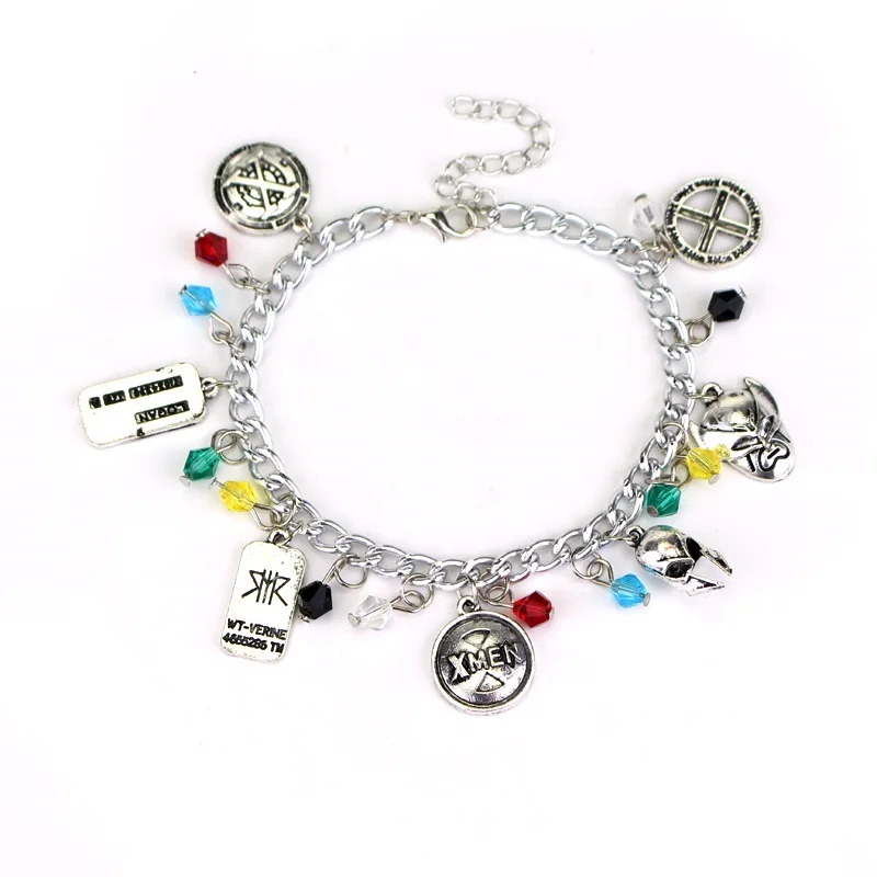 Мужской металлический браслет с подвеской в виде супергероя Марвел из Росомахи