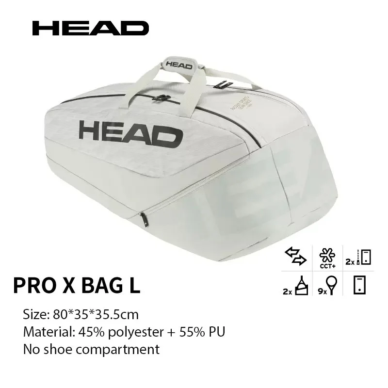 HEAD Pro X Djokovic Series Court Bag Tennis Backpack 6 Packs