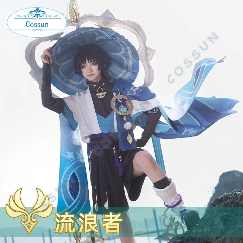 

Anime Genshin Impact Wanderer Cosplay Costume Halloween Party Outfit Men Women Activity Outfit Game Suit Uniform