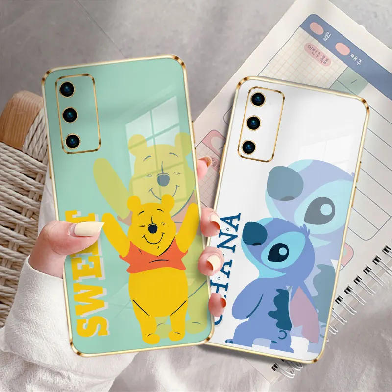 

Print Case for Samsung Galaxy S21 Plus S22 Ultra S20 FE S21FE Note 20 10 Lite Phone Soft Winnie the Pooh & Stitch Sweet Disney