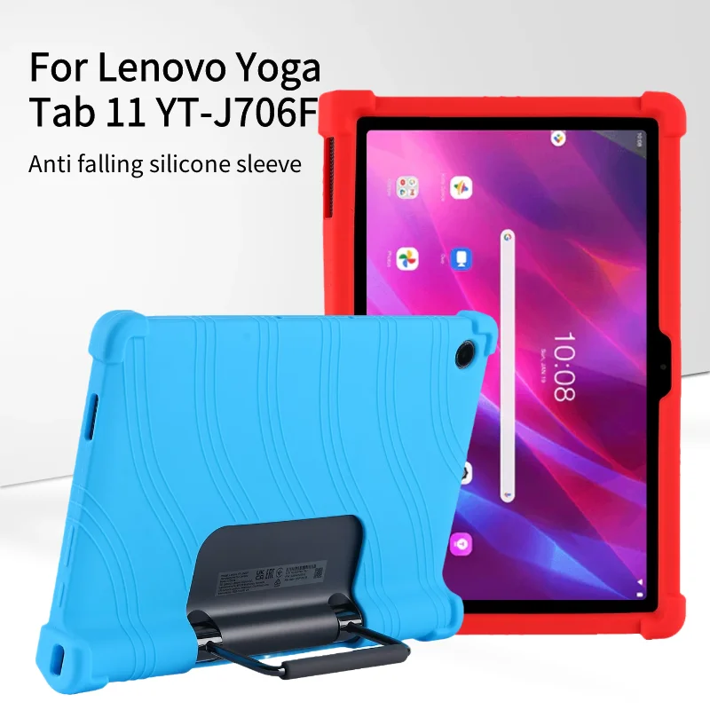 

4 Thicken Cornors Shockproof Silicon Cover For Lenovo Yoga Tab 11 Case Kids Safety Protective Cover For Lenovo YT-J706F YT-J706X